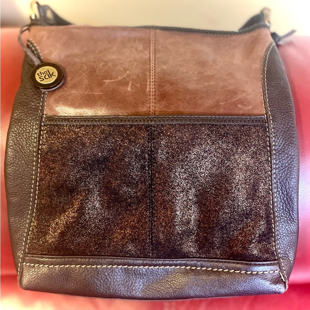 The Sak The Iris Crossbody in Teak Multi 100% leather body